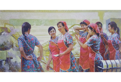 유화 《보람찬 일터》