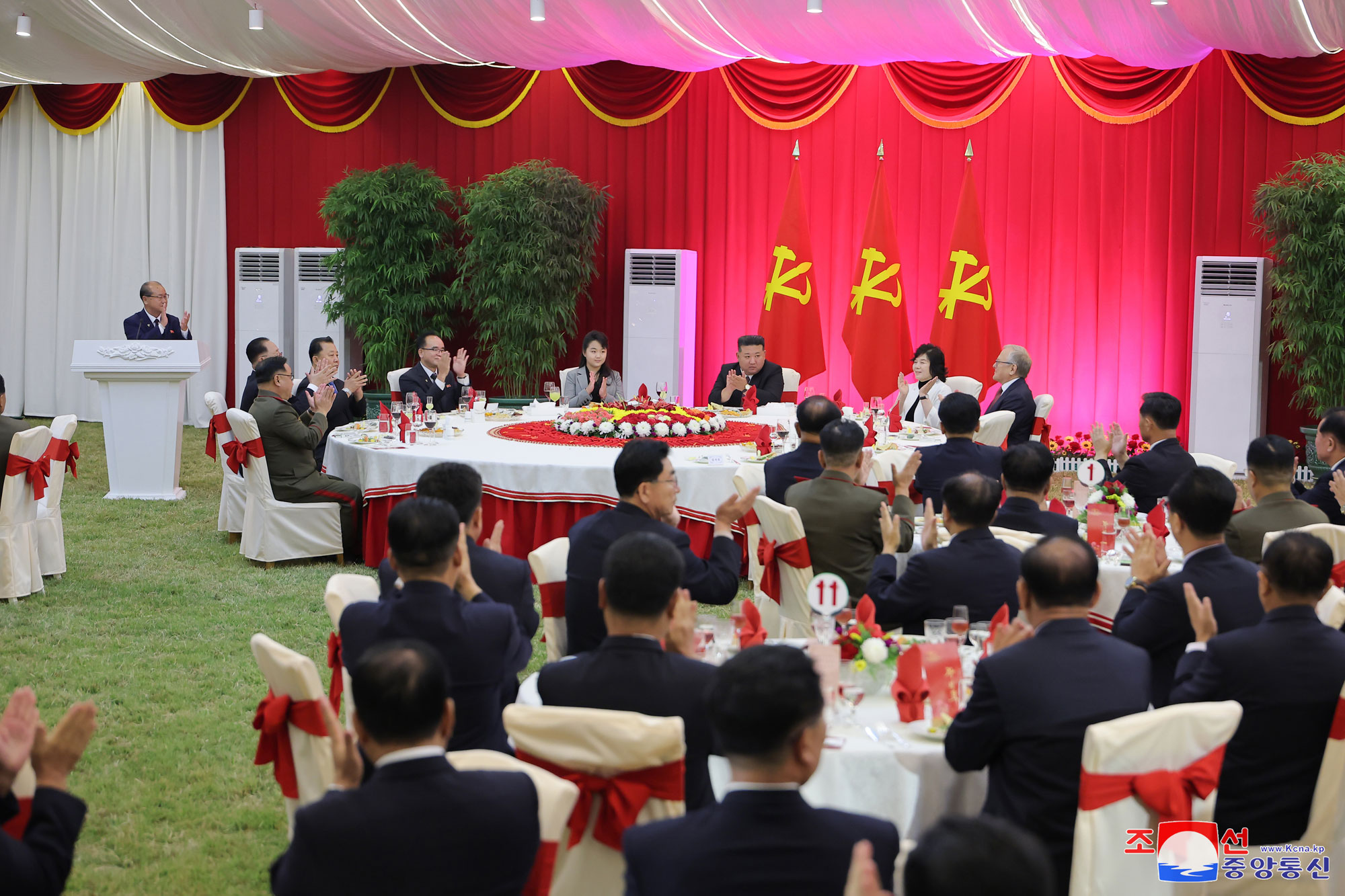 Bankett zur Feier des 79.Gründungstages der Partei der Arbeit Koreas