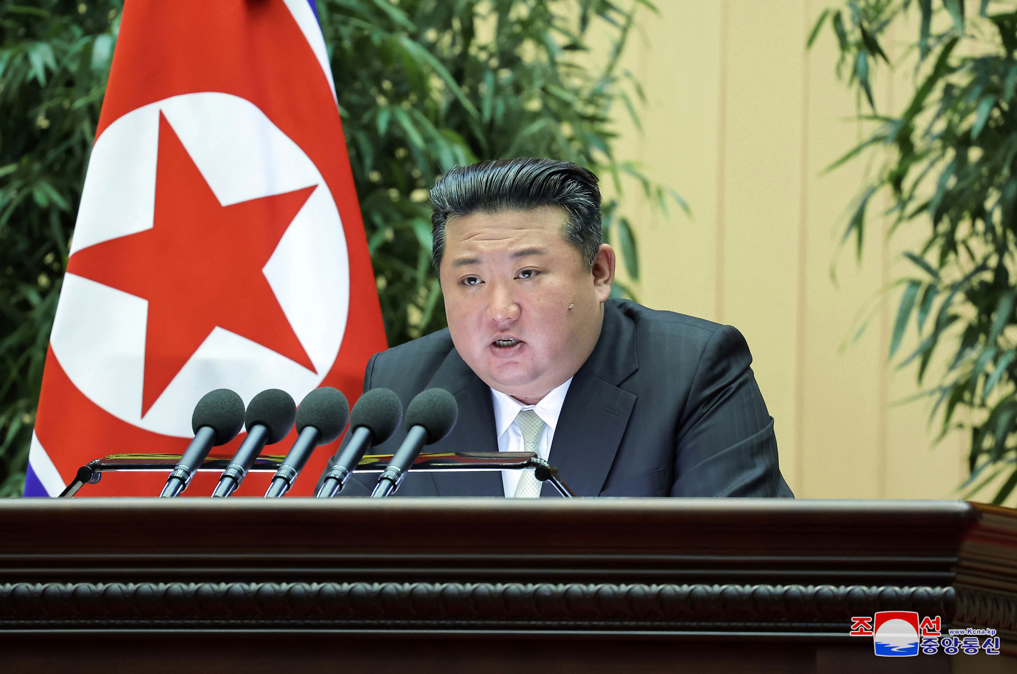 Über
 die entstandene Lage und die Aufgaben der Bataillonskommandeure und 
Bataillonspolitinstrukteure der Streitkräfte der RepublikDer verehrte Genosse Kim Jong Un
 hielt vor den Teilnehmern des 4. Treffens der Bataillonskommandeure und
 Bataillonspolitinstrukteure der Koreanischen Volksarmee eine 
programmatische Rede