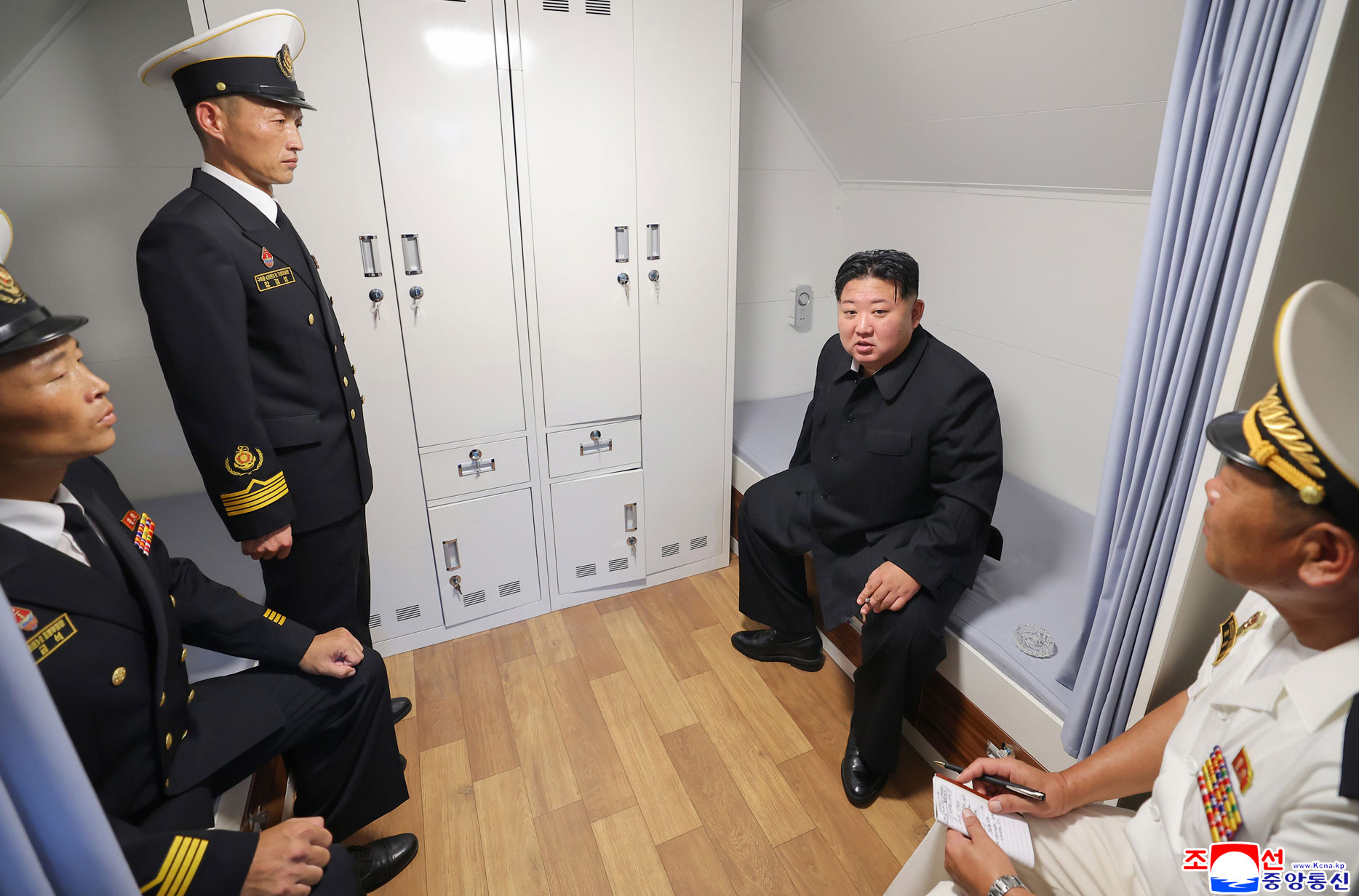Respected Comrade Kim Jong Un visits Destroyer "Choe Hyon" and learns about training and life of sailors