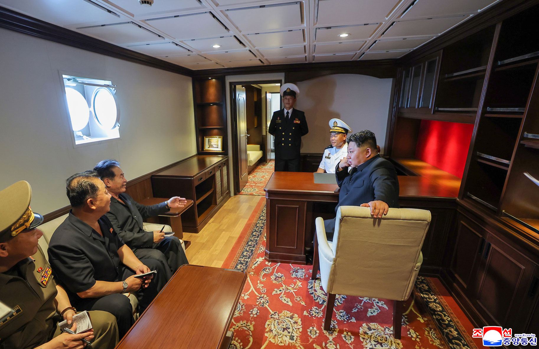 Respected Comrade Kim Jong Un visits Destroyer "Choe Hyon" and learns about training and life of sailors