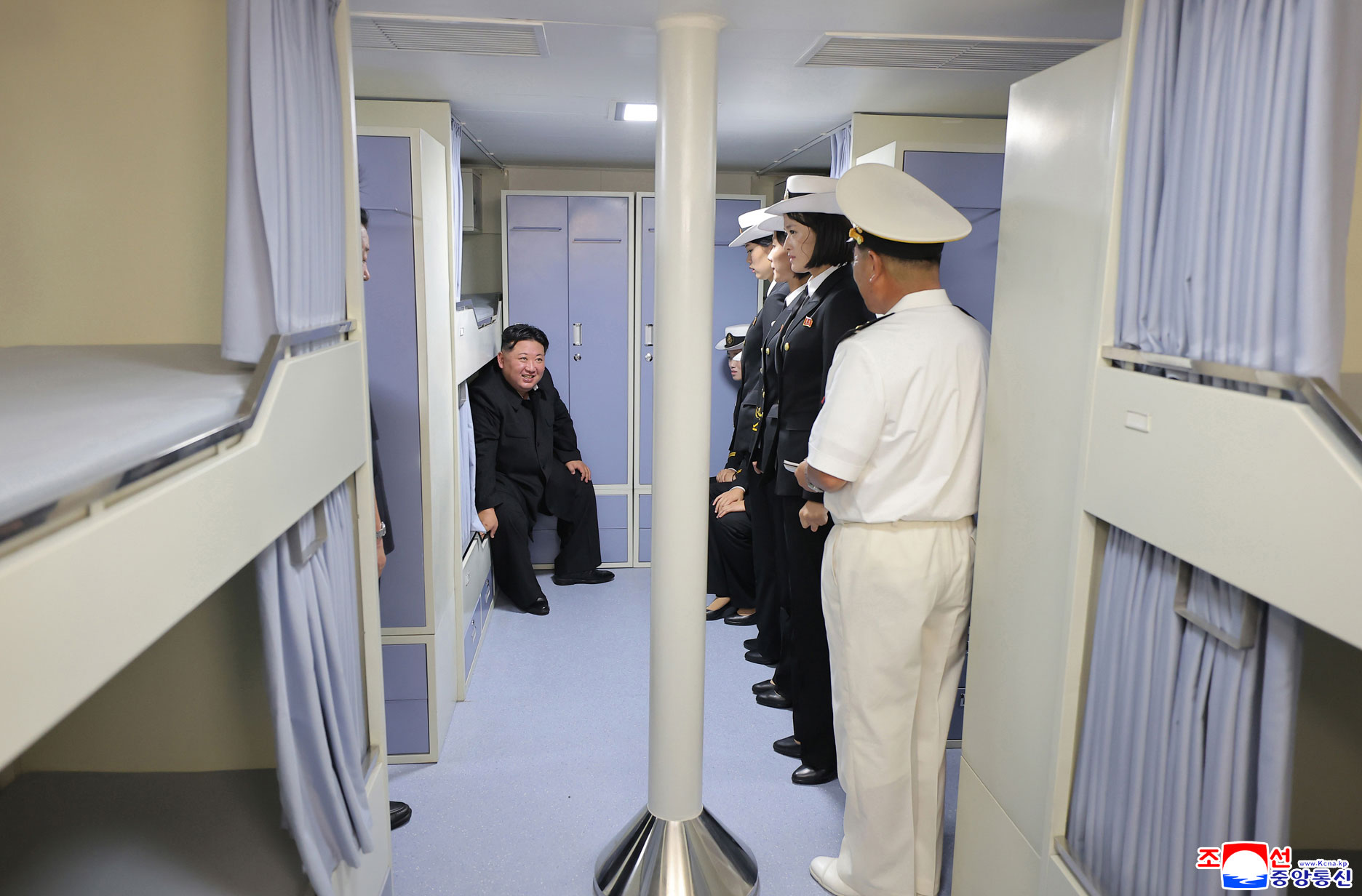 Respected Comrade Kim Jong Un visits Destroyer "Choe Hyon" and learns about training and life of sailors