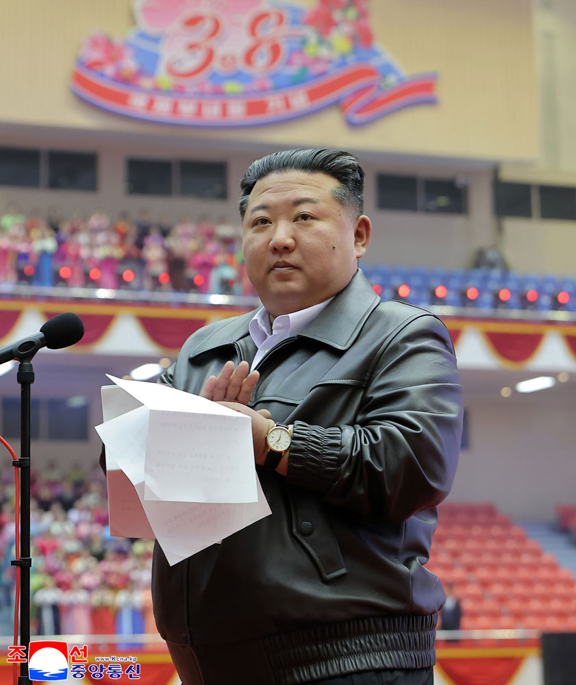 Rede von Genossen Kim Jong Un zur Gratulation der Frauen des ganzen Landes anlässlich des Internationalen Frauentages „8. März“