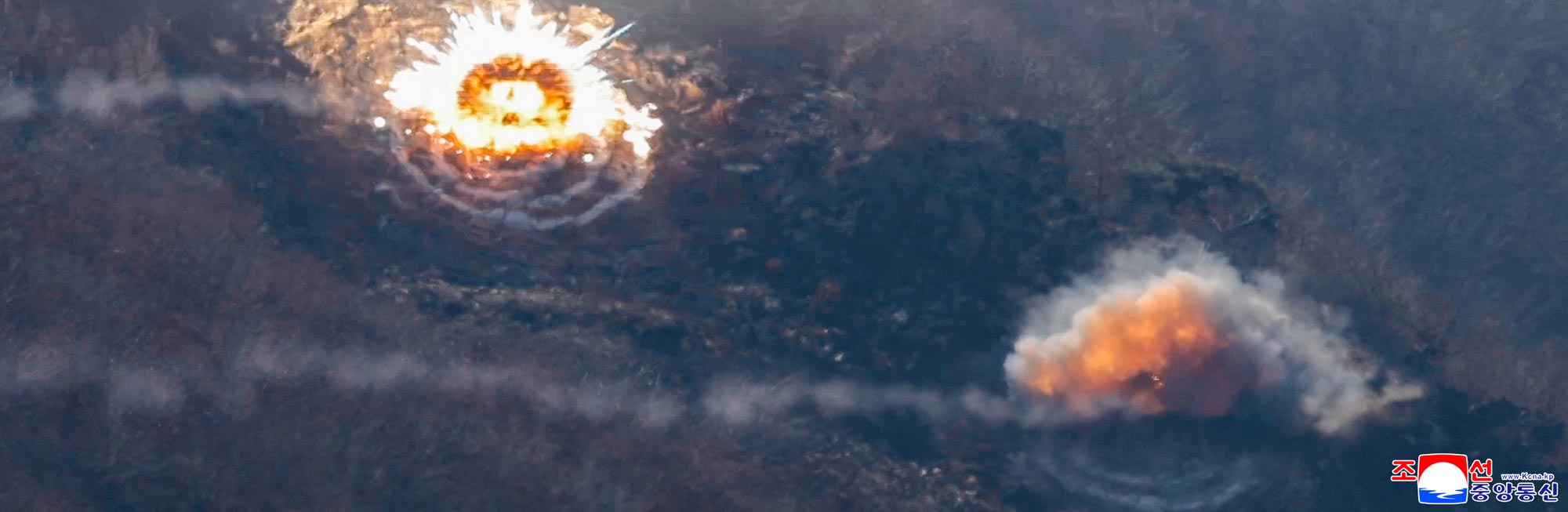 Respected Comrade&nbsp;Kim Jong Un oversees coordinated offensive tactical drill of infantrymen and tankmen