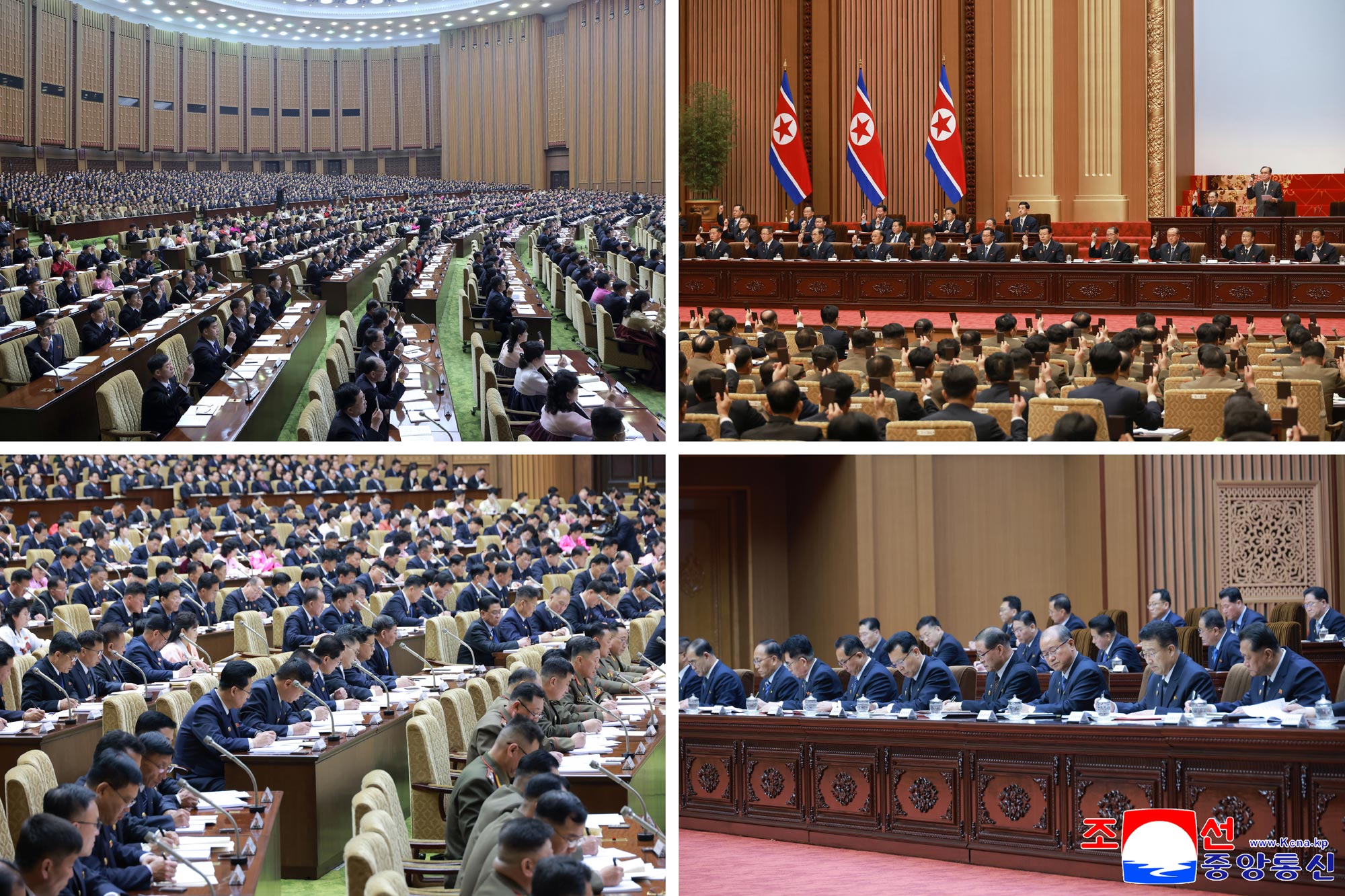 조선민주주의인민공화국 최고인민회의 제15기 제1차회의 2일회의 진행
