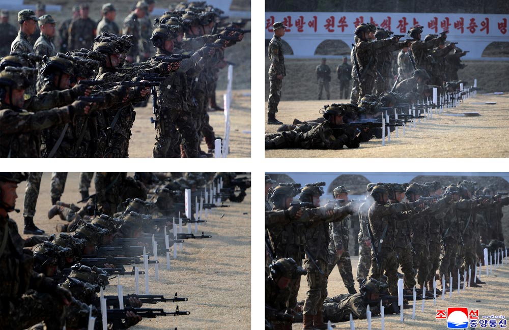 Уважаемый товарищ Ким Чен Ын ознакомился с тренировкой подразделений спецназа КНА всех ступеней