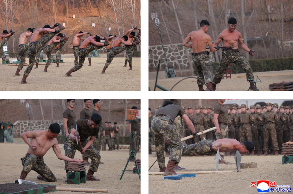 Уважаемый товарищ Ким Чен Ын ознакомился с тренировкой подразделений спецназа КНА всех ступеней