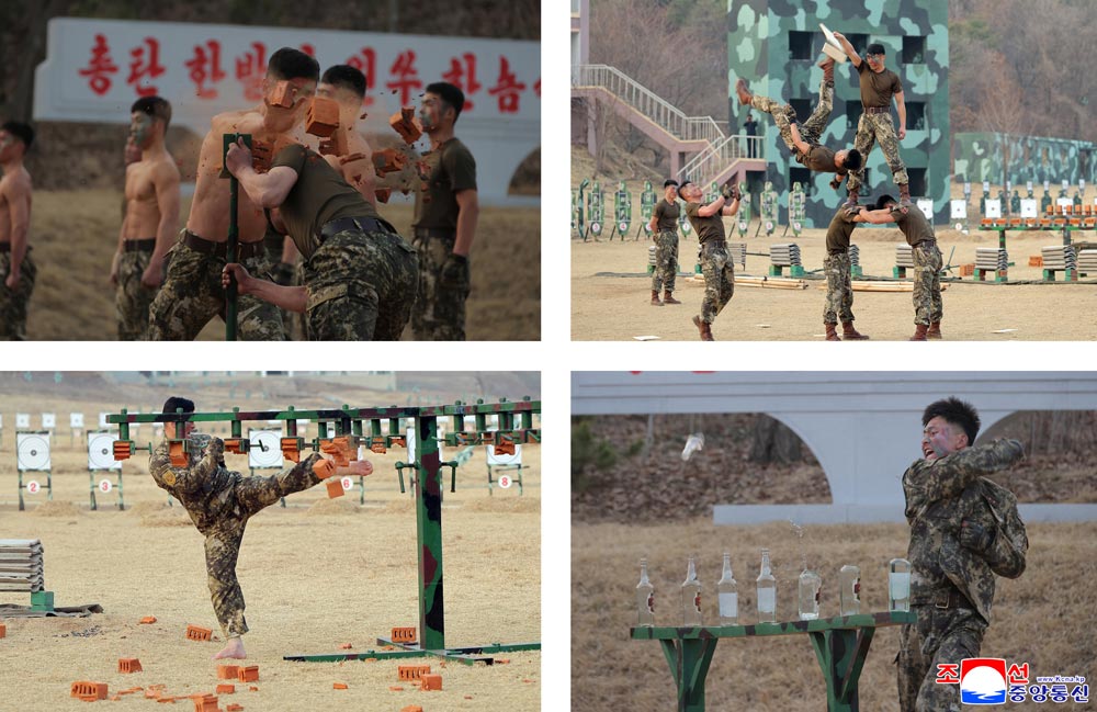 Уважаемый товарищ Ким Чен Ын ознакомился с тренировкой подразделений спецназа КНА всех ступеней